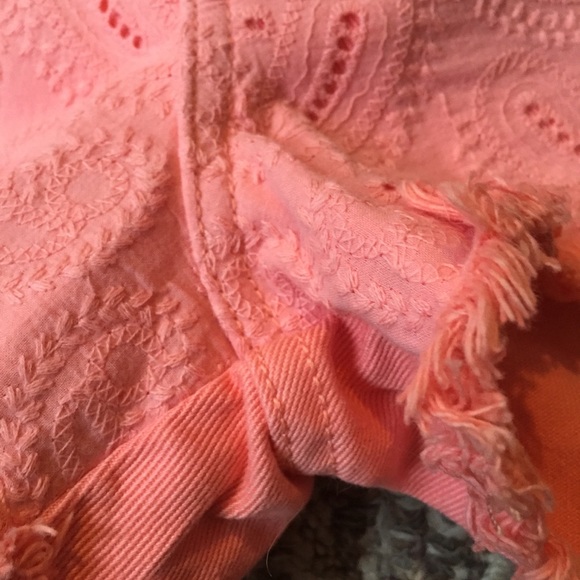 🔴 NWT Billabong Pink lace cut off Denim Shorts 29 - Picture 5 of 8